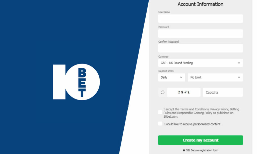 10bet Account registration